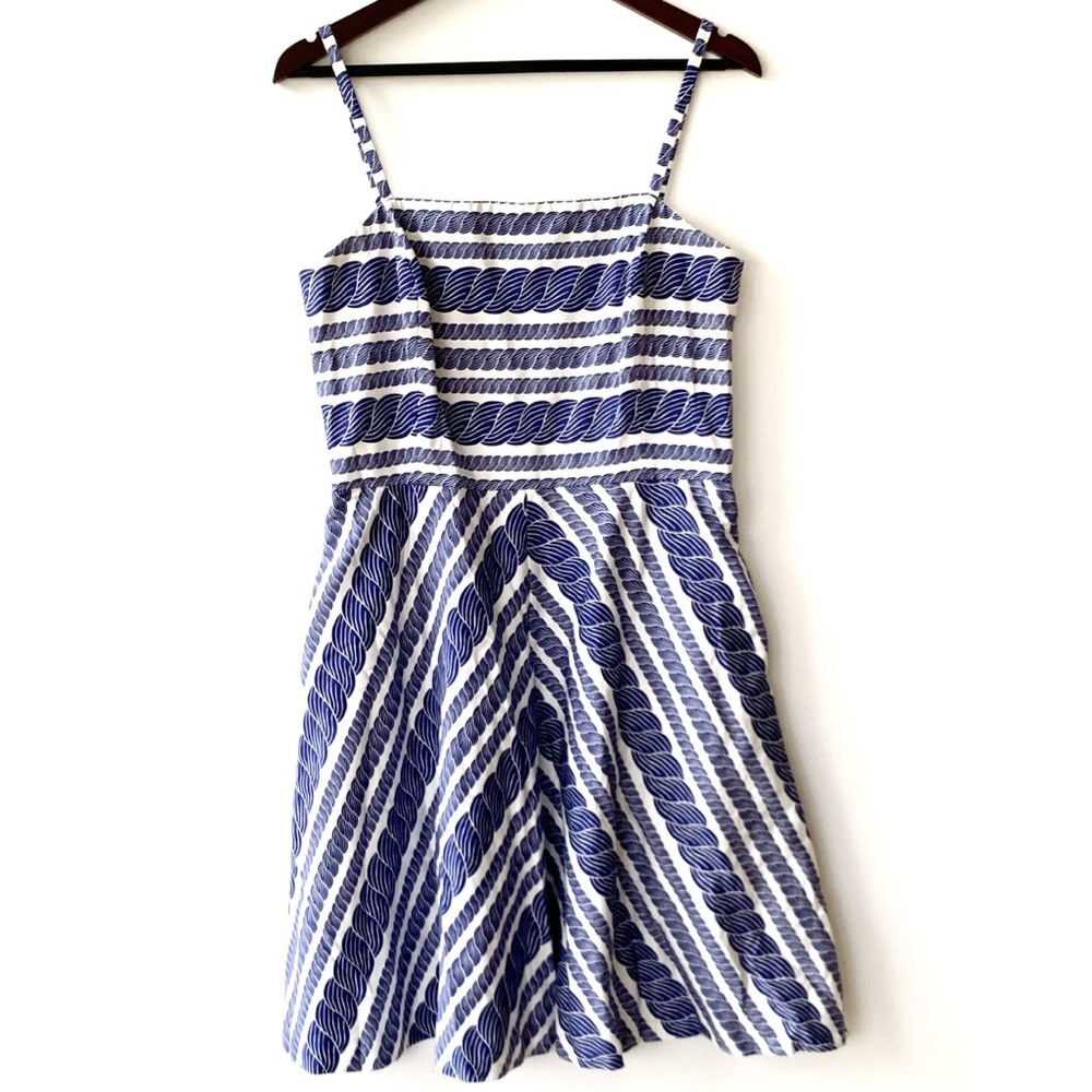 Vineyard Vines Navy and White Striped Rope Print Sundress